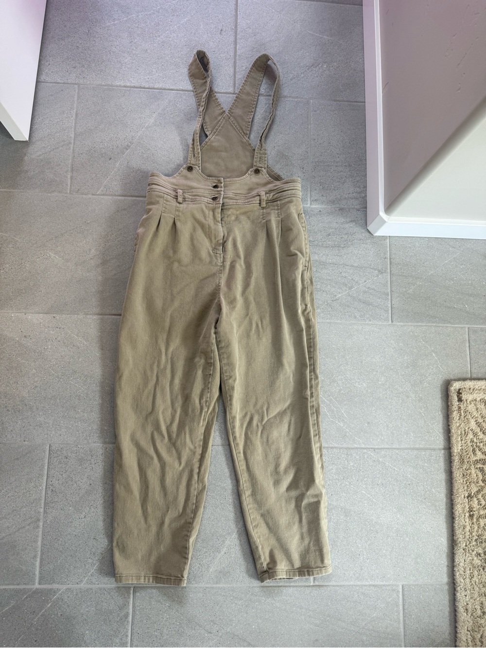 Final Touch Women's Tan Bib Overalls Jumpsuit